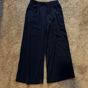 Elegant Navy Wide-Leg Pants